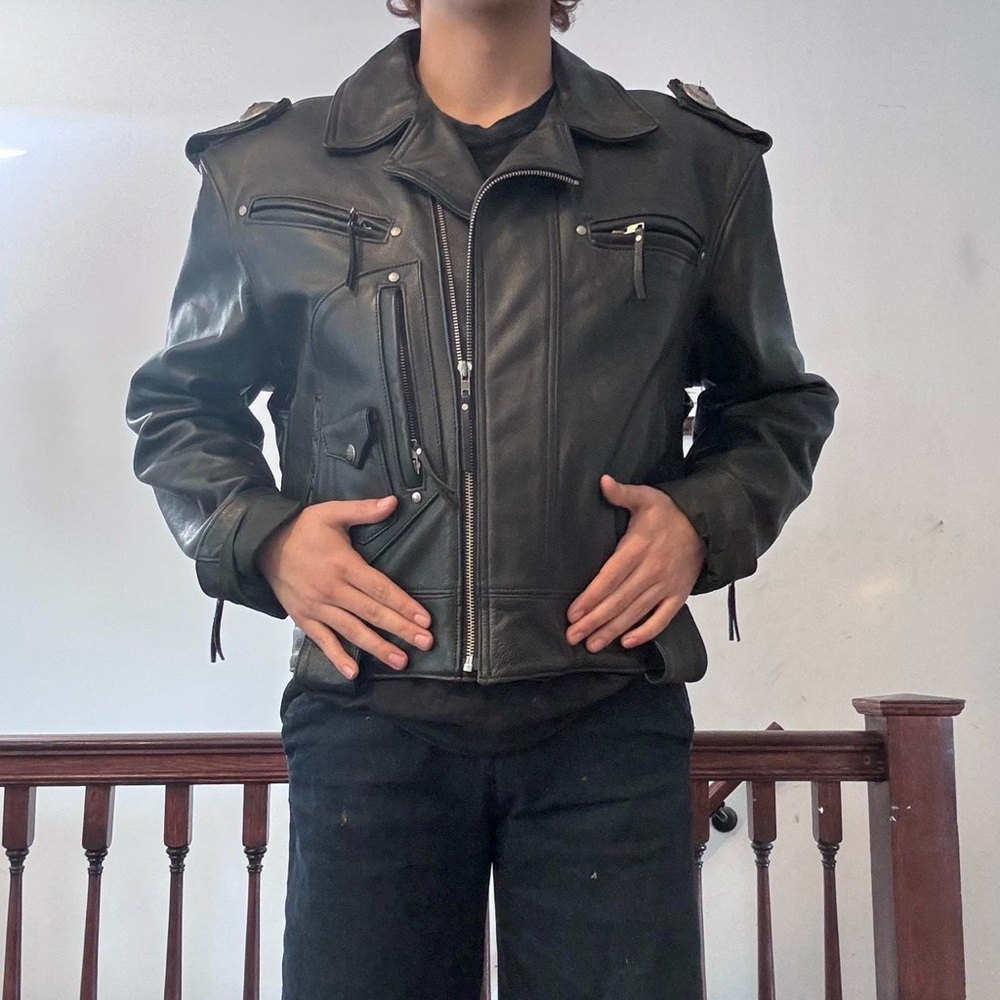 Harley-Davidson Black Leather Field Jacket